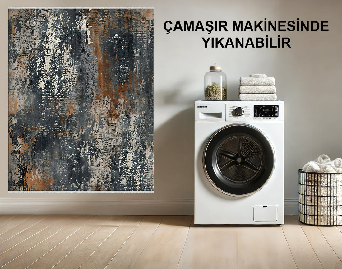 Modern Eskitilmiş Soyut Halı