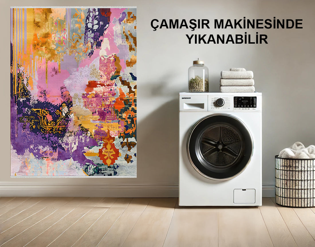 Soyut Yıpranmış Desenler Modern Halı