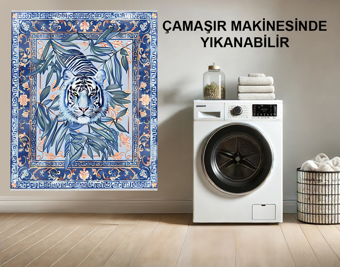 Yıkanabilir Makine Dokuma Hayvan Desenli Halı