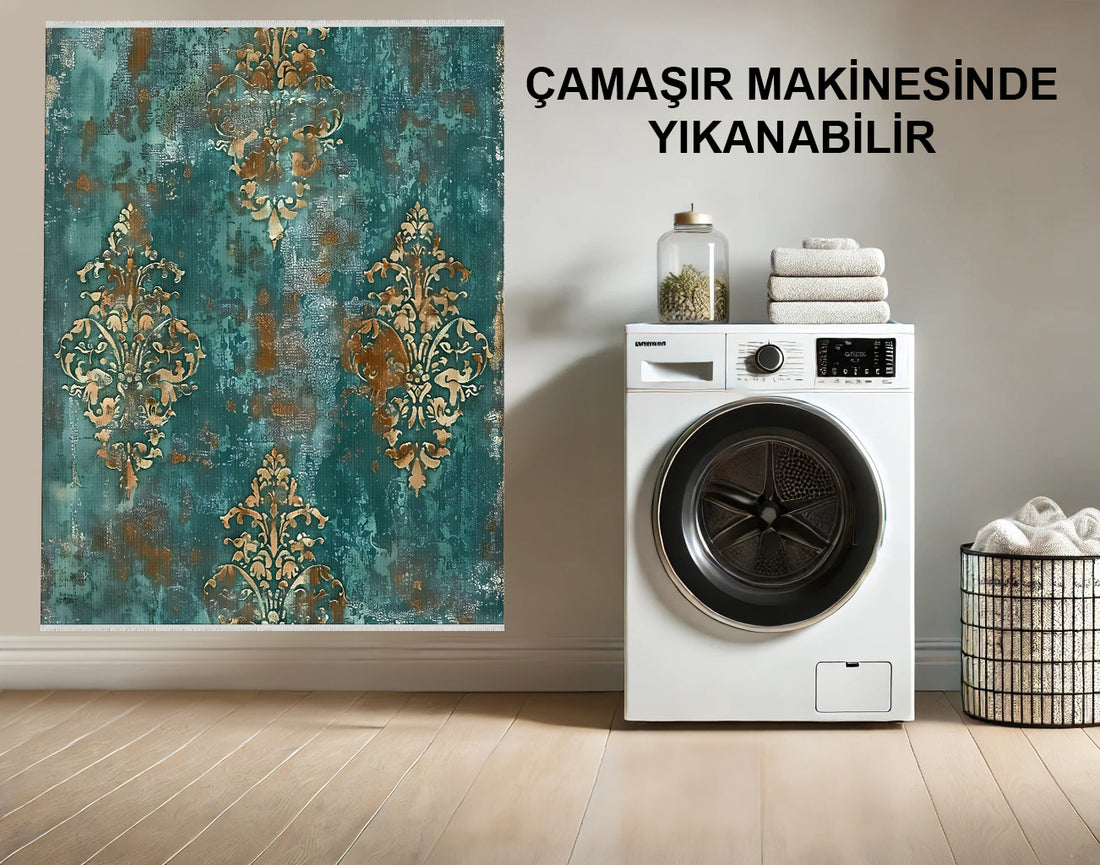 Damask Sıkıntılı Desenli Halı