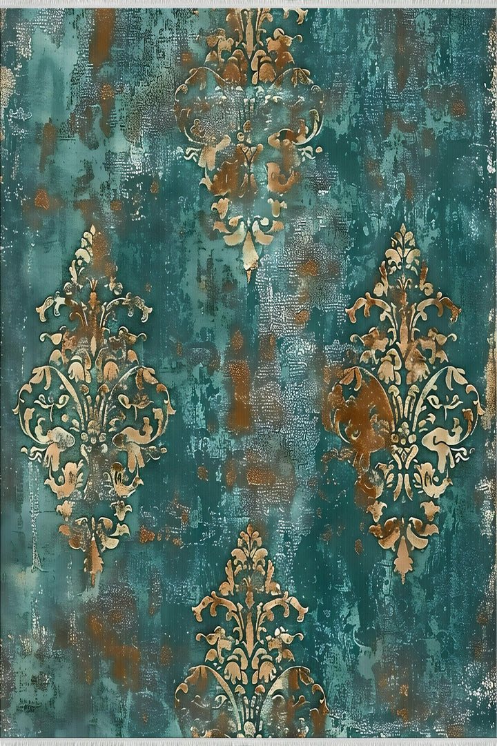 Damask Sıkıntılı Desenli Halı